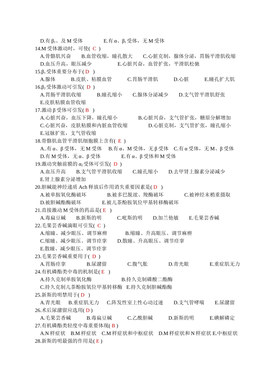 2025年药理学选择题_第2页