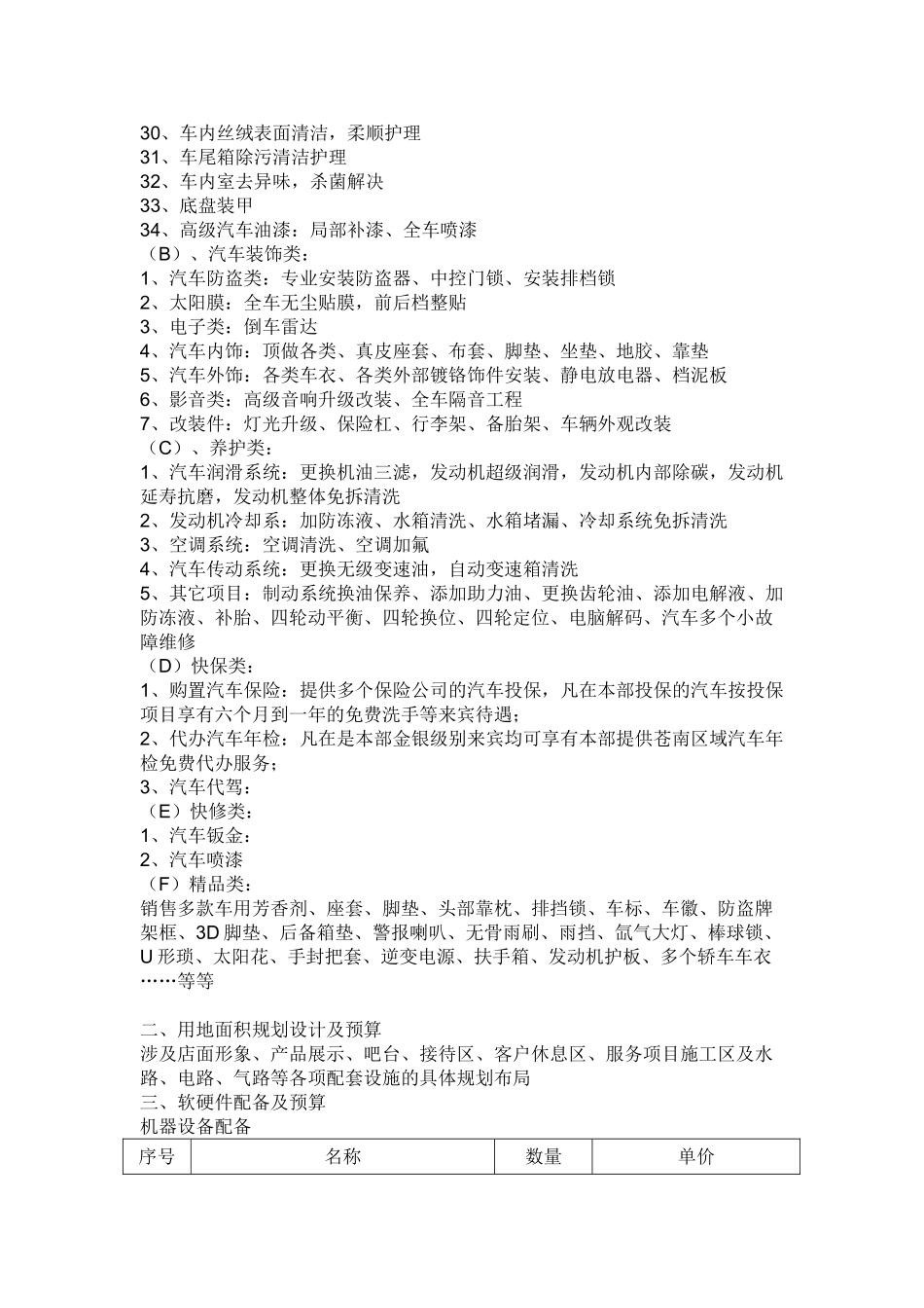 2025年汽车美容店投资策划含全部预算_第2页