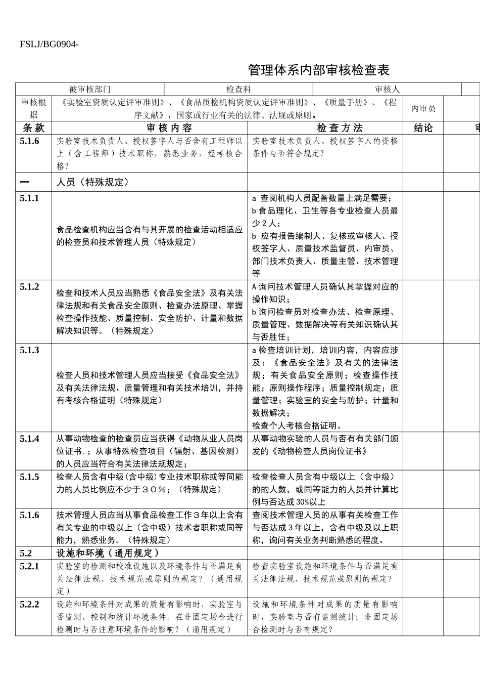 2025年检验科内审表_第2页