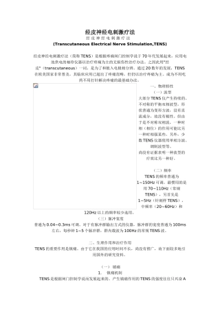 2025年经皮神经电刺激疗法