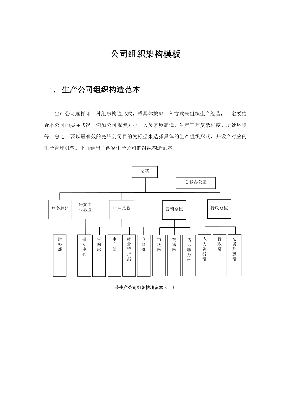 2025年企业组织架构模板_第1页