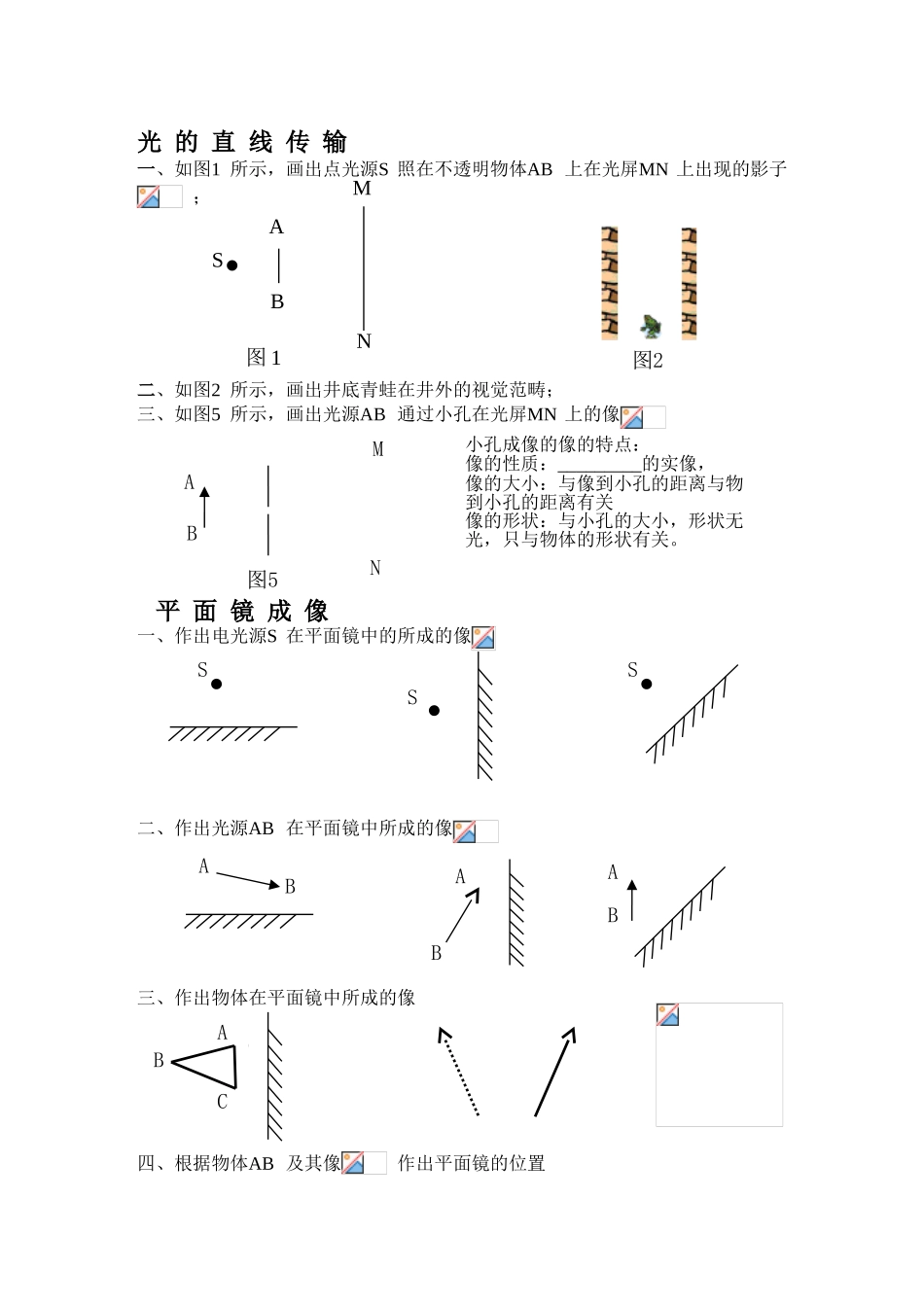 2025年光的作图复习题_第1页