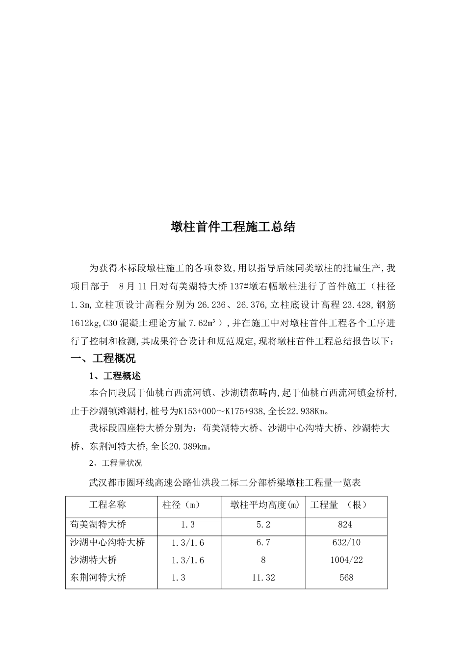 2025年桥梁墩柱首件施工总结_第3页
