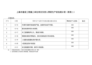 2025年项目经理带班生产情况记录表