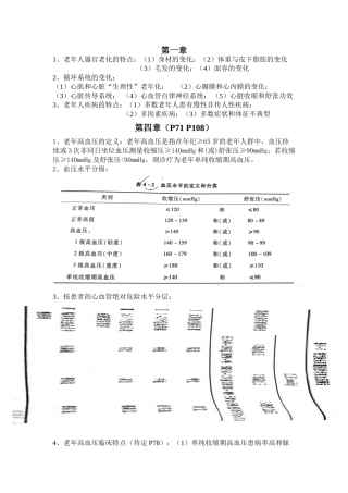 2025年老年医学考试复习重点