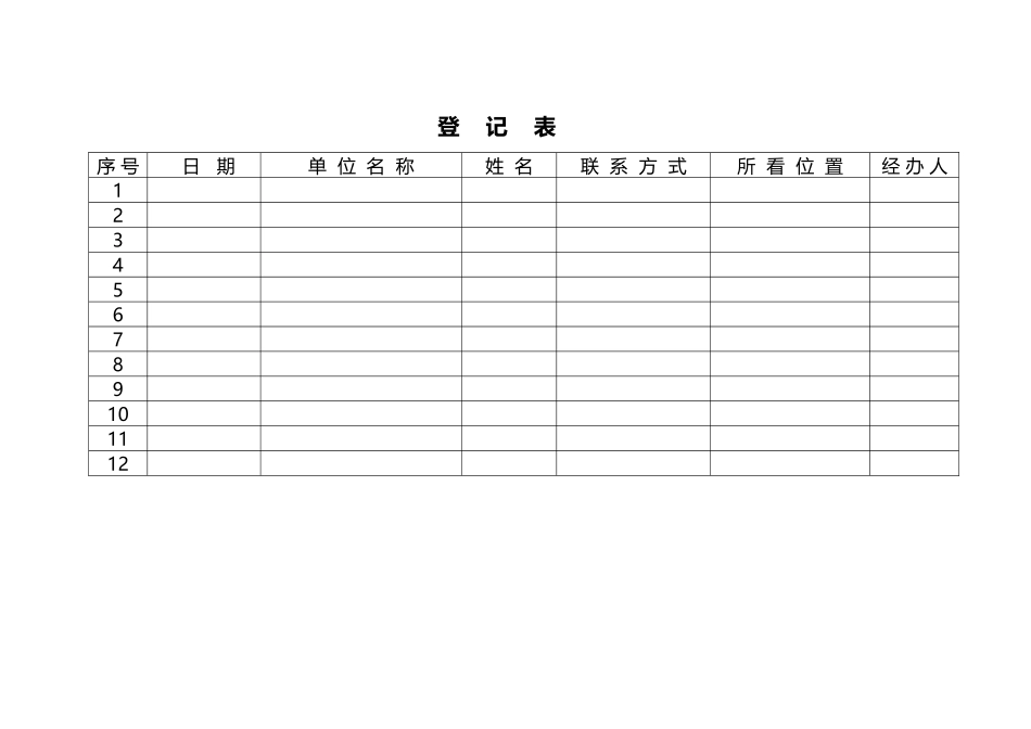 2025年看房登记表_第1页