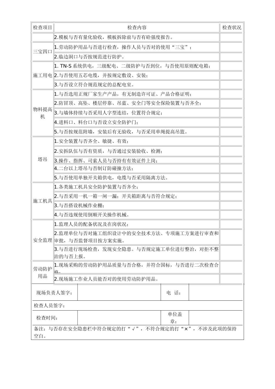 2025年建筑施工检查记录表_第3页
