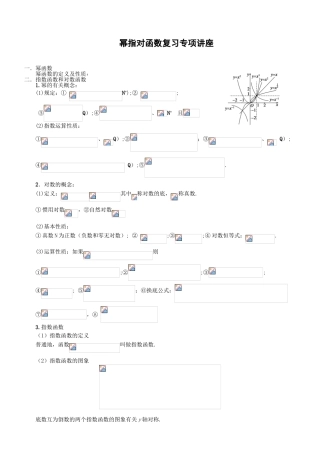 2025年幂指对函数专题复习总结