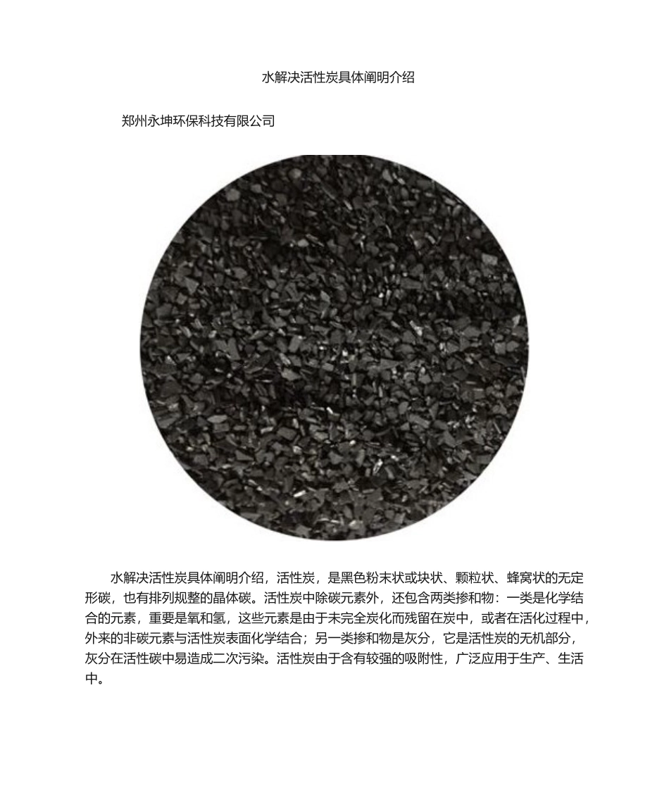 2025年水处理活性炭详细说明介绍_第1页