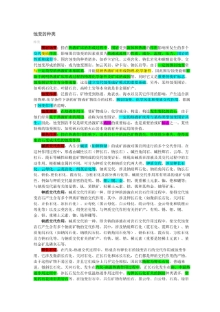 2025年蚀变的种类讲解