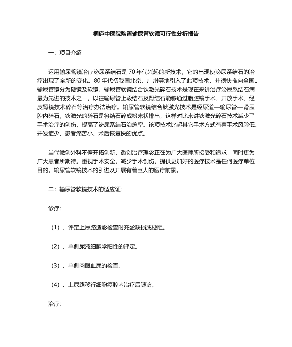 2025年购买输尿管软镜可行性分析报告_第1页
