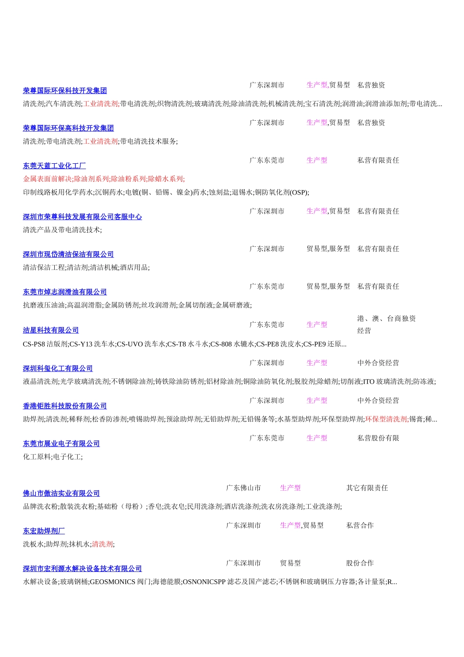 2025年工业清洗剂企业名录广东_第3页