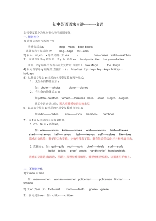 2025年名词变复数规则