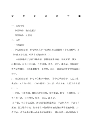 2025年盆腔炎中医诊疗优化方案