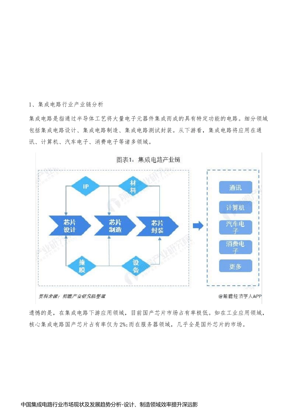中国集成电路行业市场现状及发展趋势分析-设计、制造领域效率提升深远影响_第2页