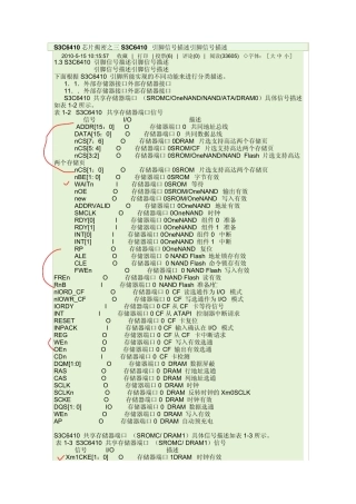 S3C6410芯片揭密之三S3C6410引脚信号描述引脚信号描述