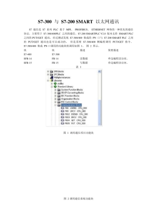 S7300与S7200SMART以太网通讯