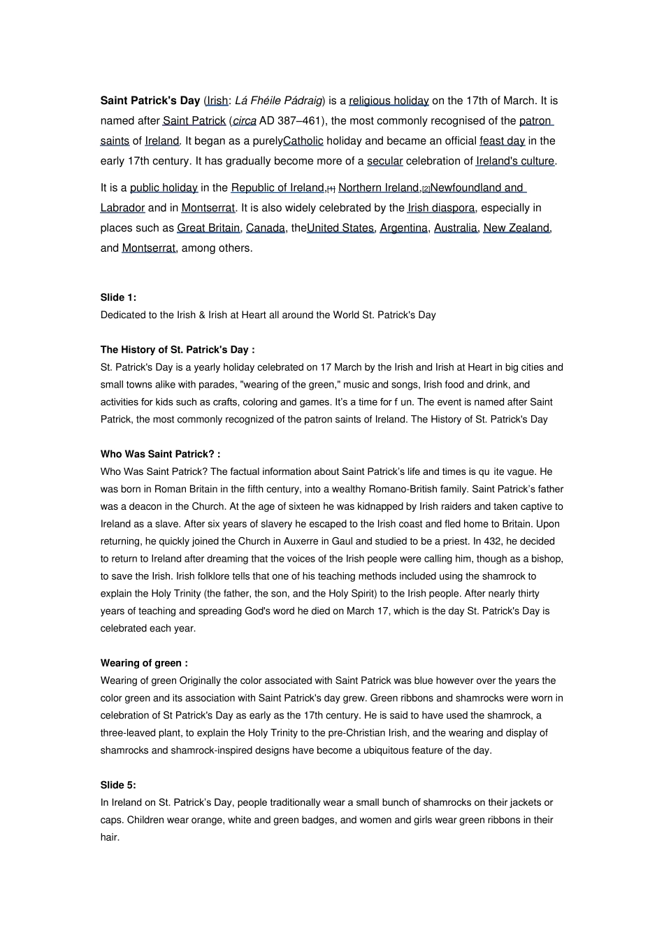 SaintPatrick39;sDay_第1页