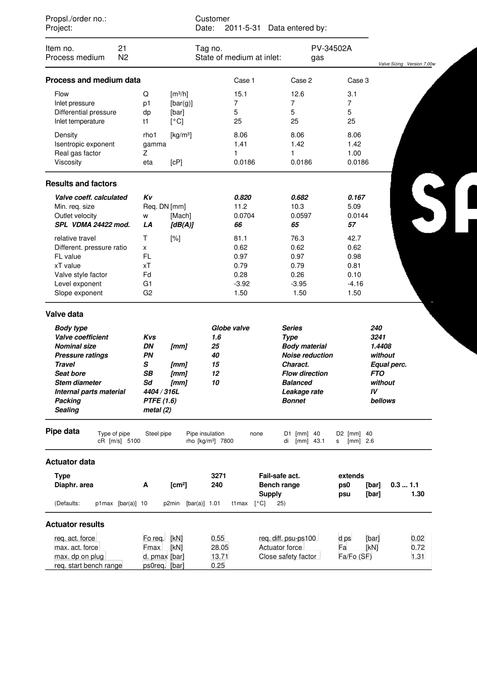 SAMSON气动调节阀《选型计算书》_第3页