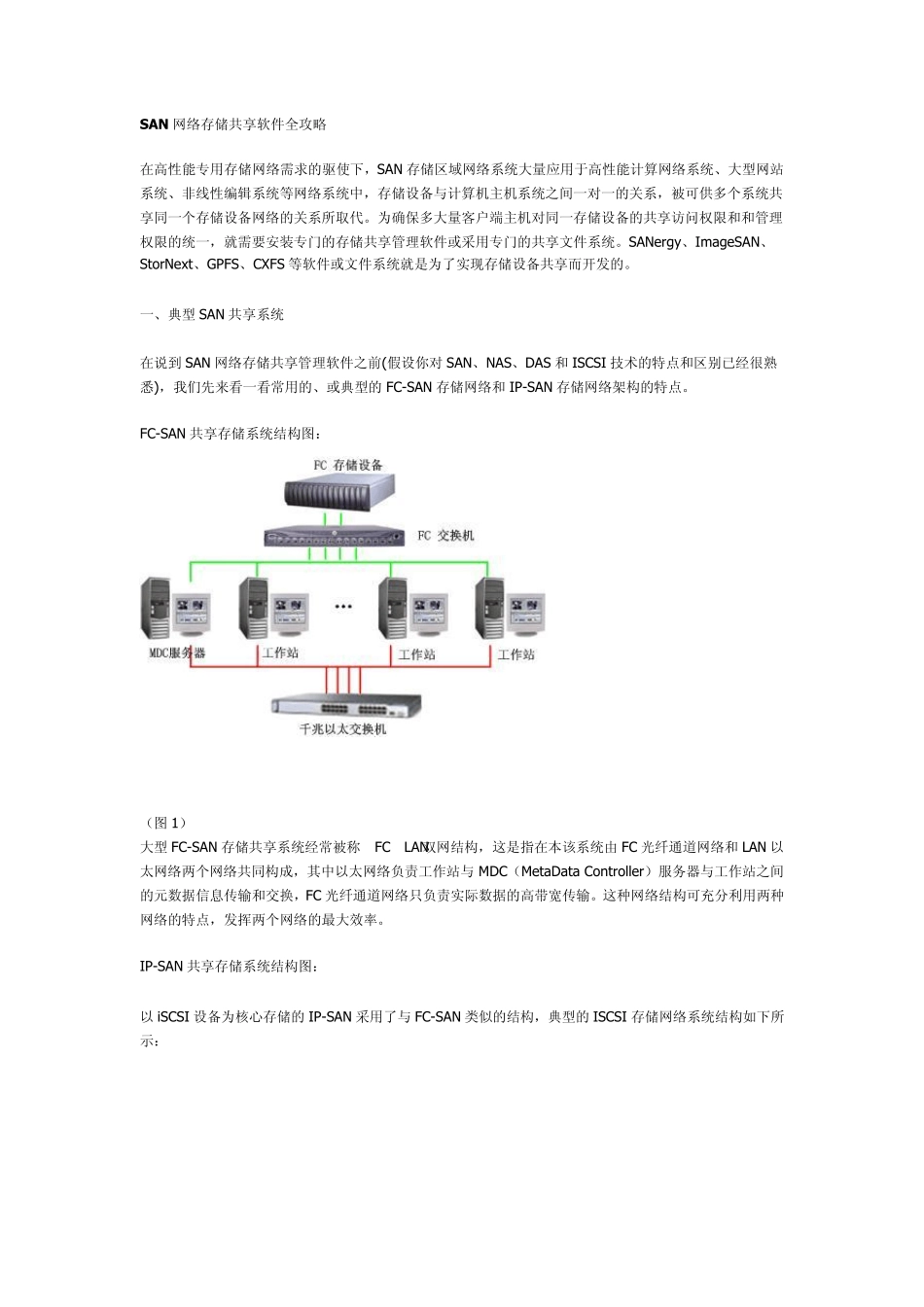 SAN网络存储共享软件全攻略_第1页