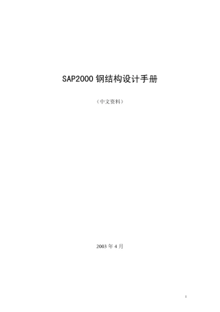 Sap2000钢结构设计手册_中文资料