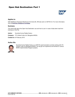 SAPBW数据导出与共享OpenHub1