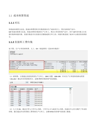 SAPFICO生产成本核算原理精解