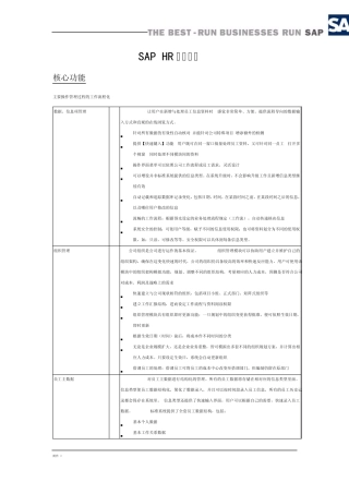 sapHR功能介绍