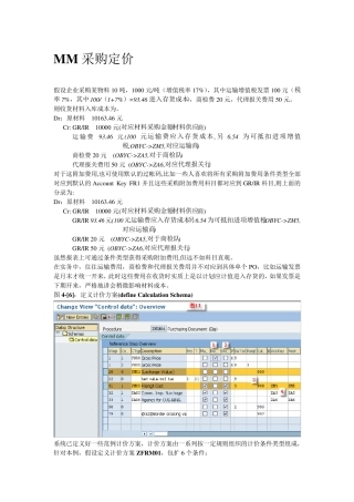 SAPMM采购定价价税剥离