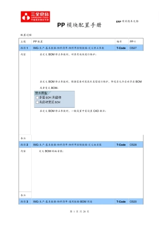 SAPPP模块配置