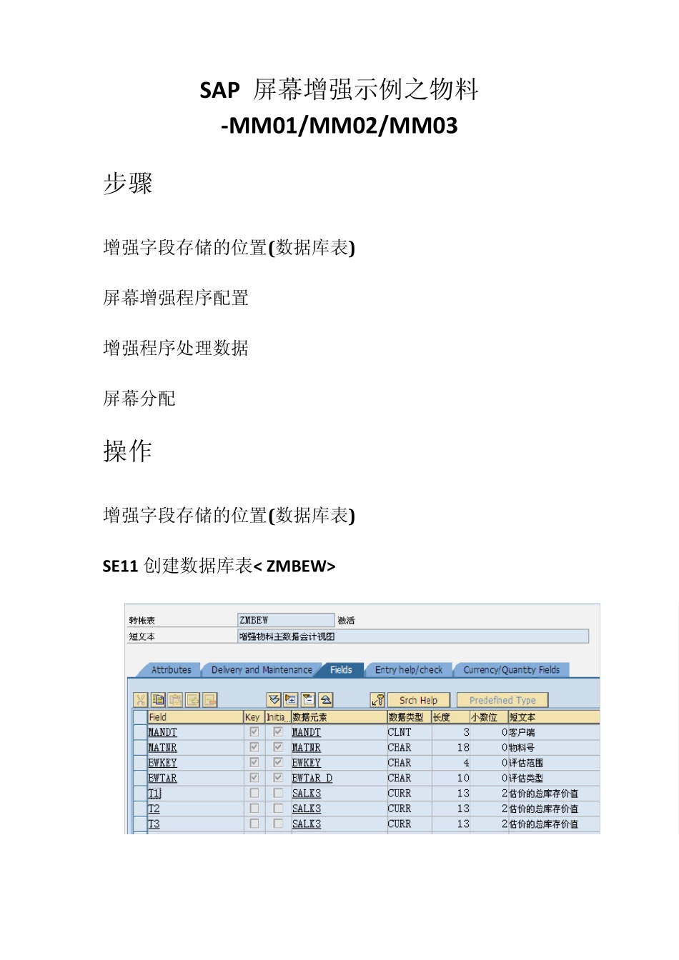 SAP屏幕增强示例之物料_第1页