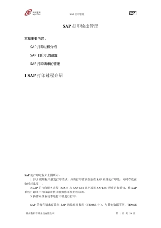 SAP打印输出管理