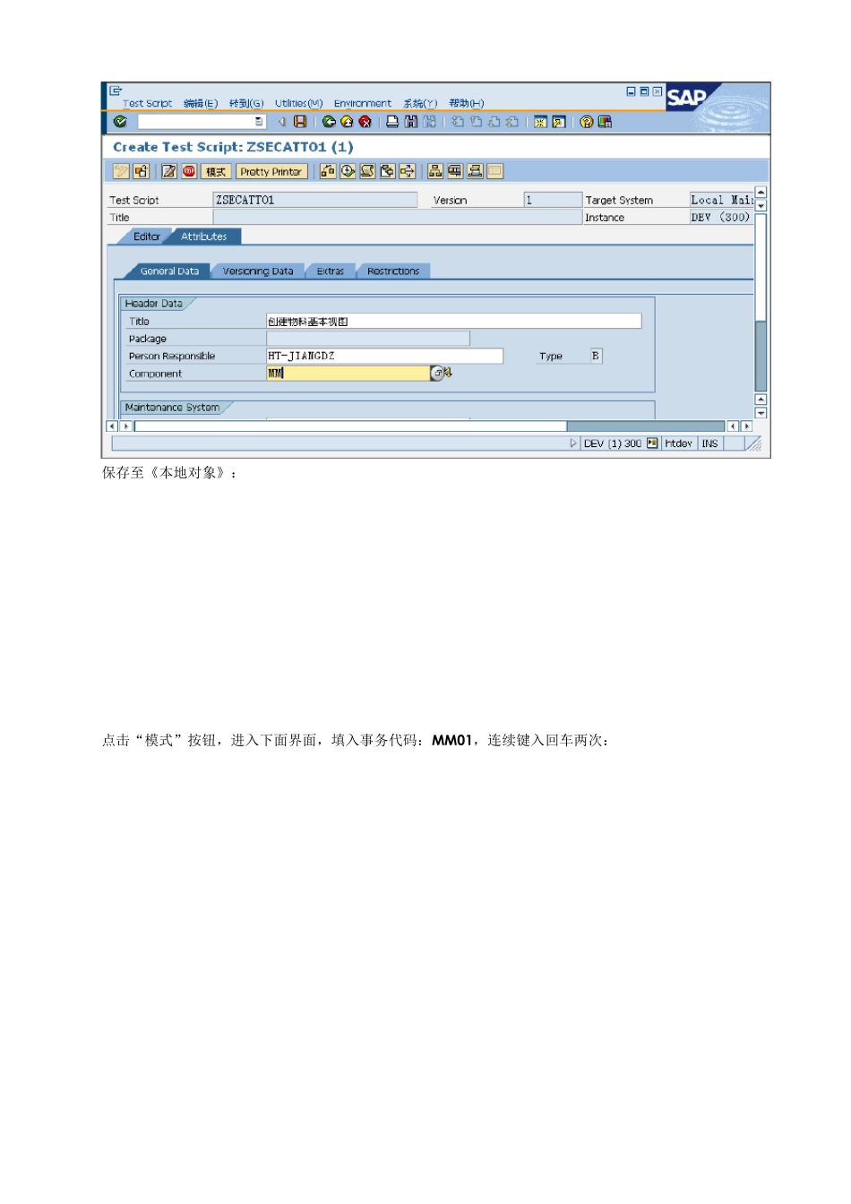sap数据批量导入教程、BDC实例详细讲解步骤_第3页