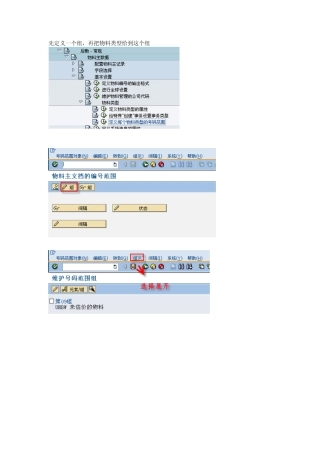 SAP物料主数据和物料类型号码段配置