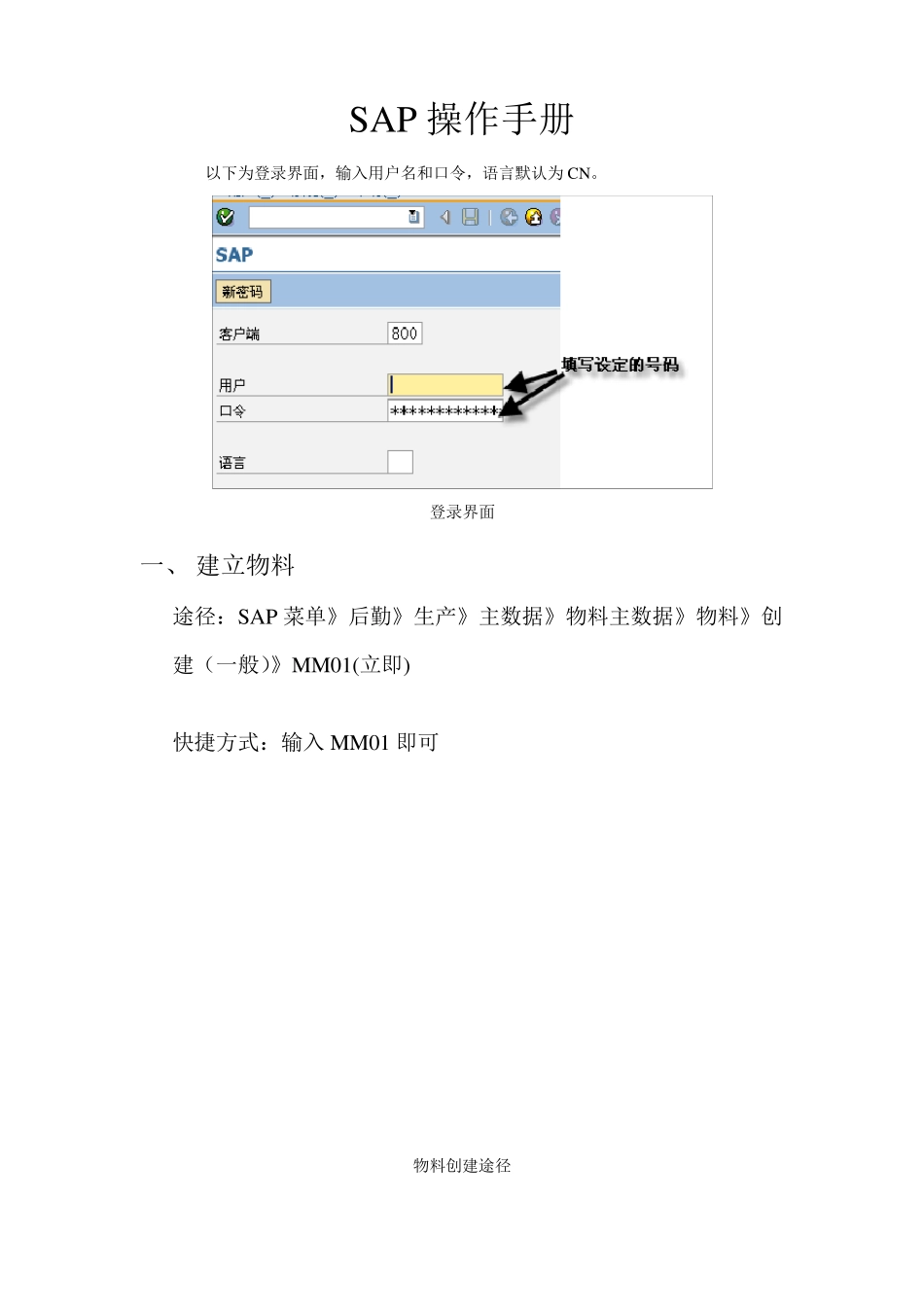 SAP用户手册_第1页