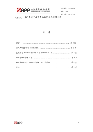 SAP系统中最常用的打印方式使用手册