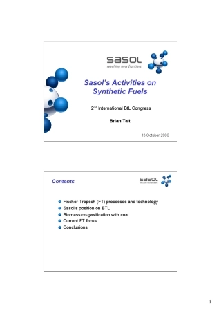 SASOL萨索尔煤气化厂