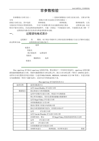 SAS备课笔记_非参数检验