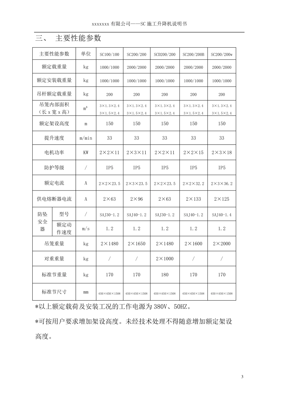 SC200(200)型施工升降机使用说明书_第3页
