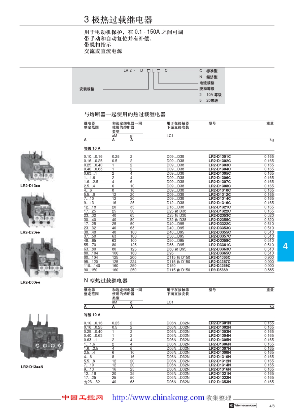 SchneiderLR2D热过载继电器_第3页