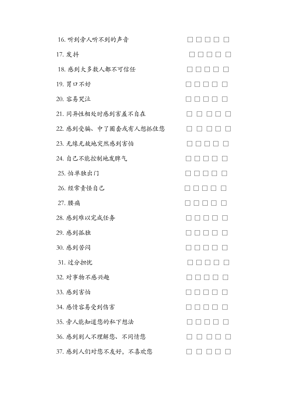 SCL90症状自评量表及评分解释_第3页