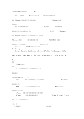 SendMessage函数完全使用手册