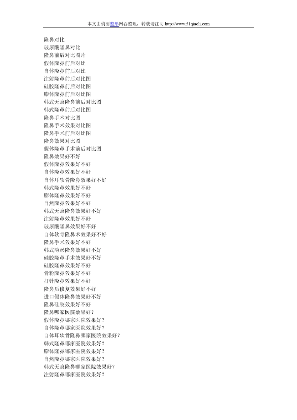 seo美容行业最全关键字_第3页