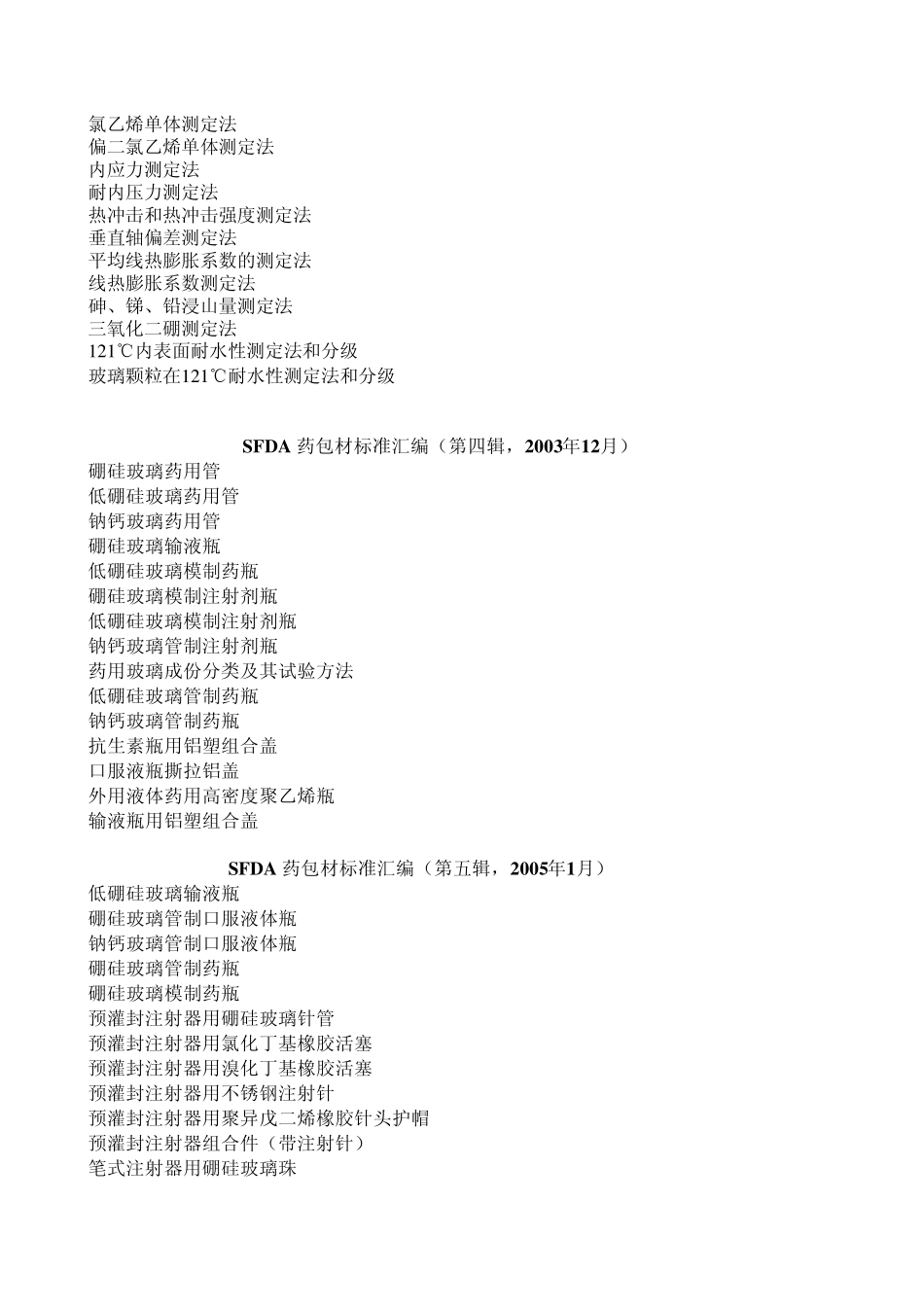 SFDA药包材标准汇编目录_第3页