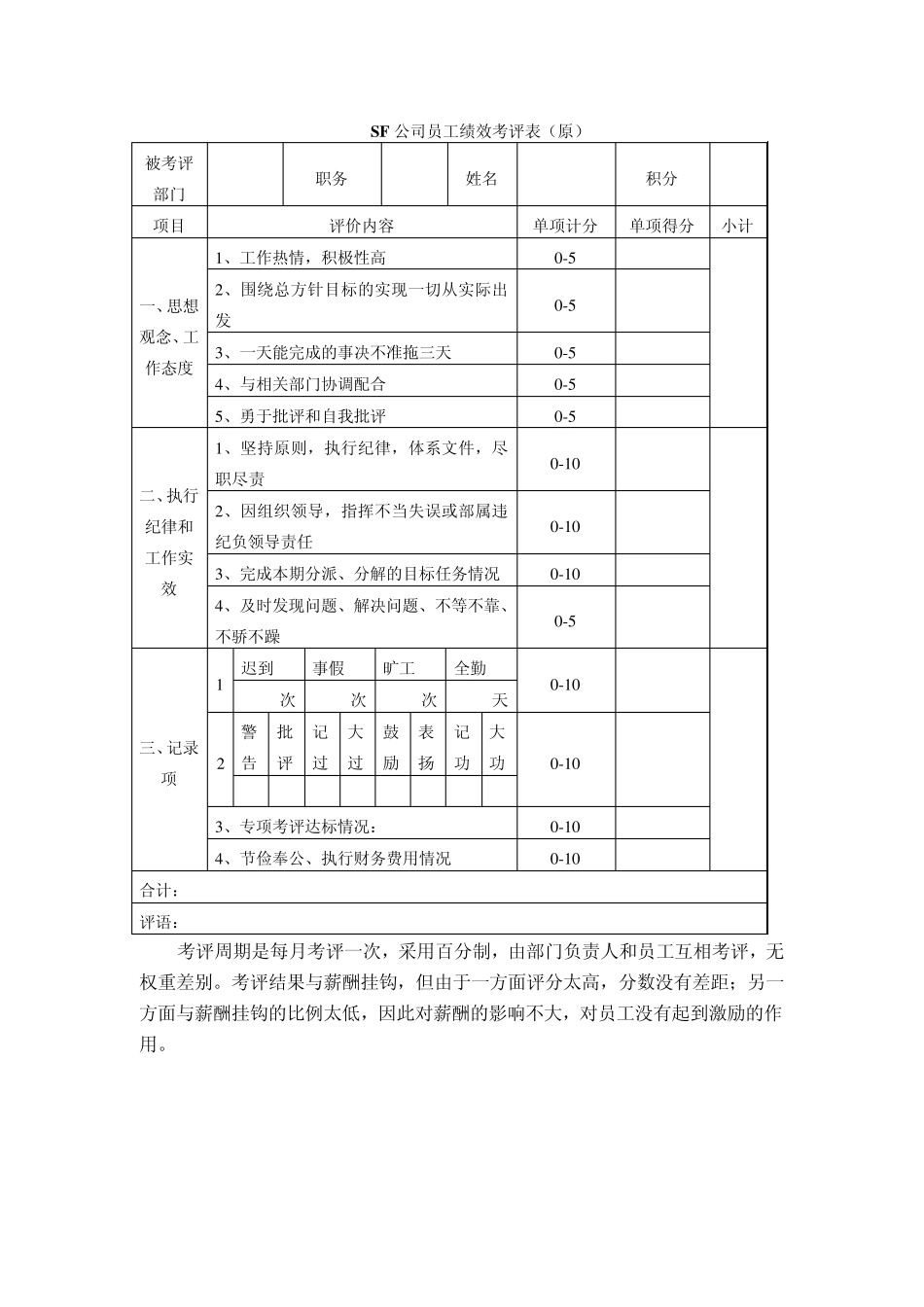 SF公司绩效考评系统_第2页