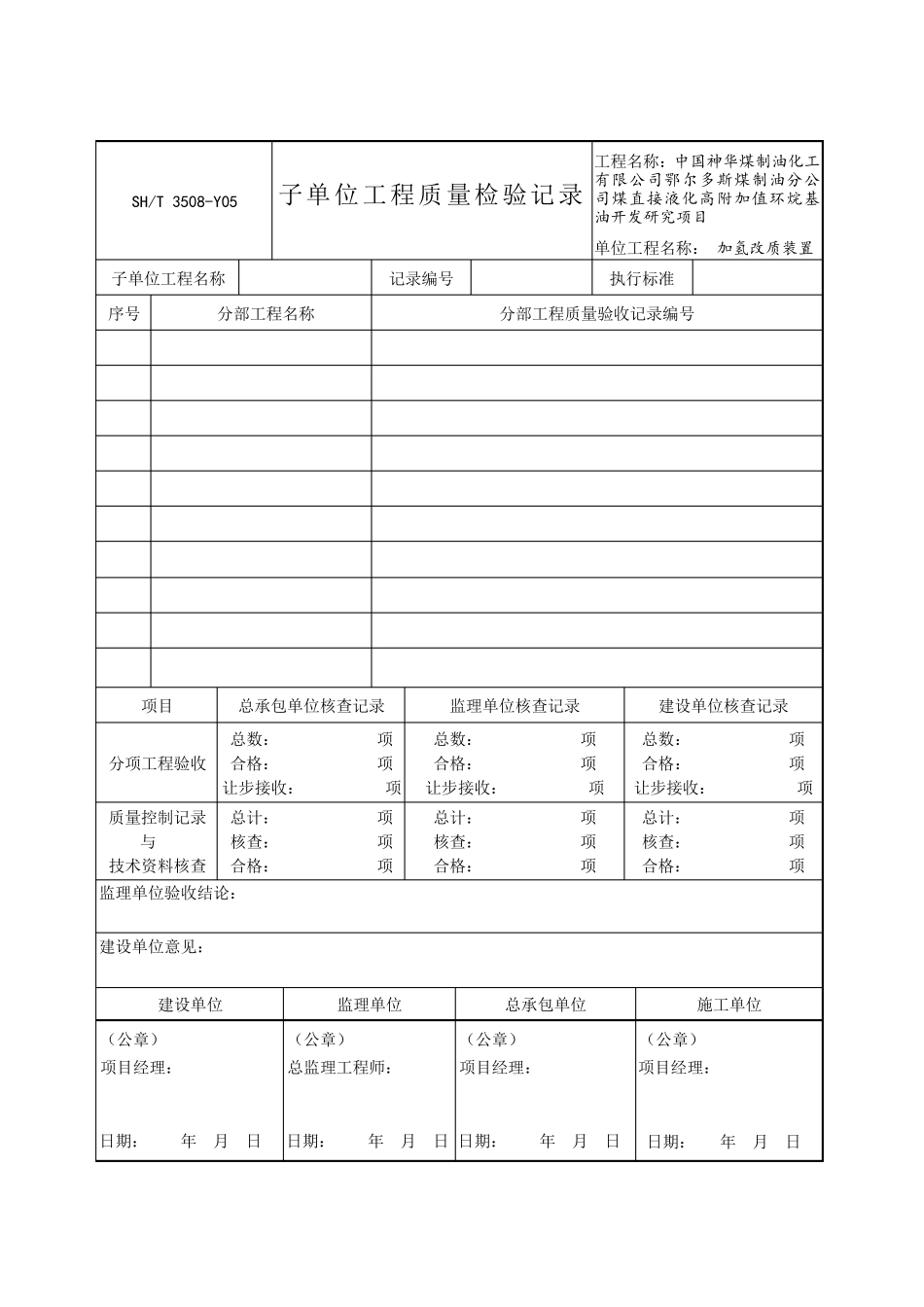 SHT35082011石油化工安装工程施工质量验收统一标准_第3页