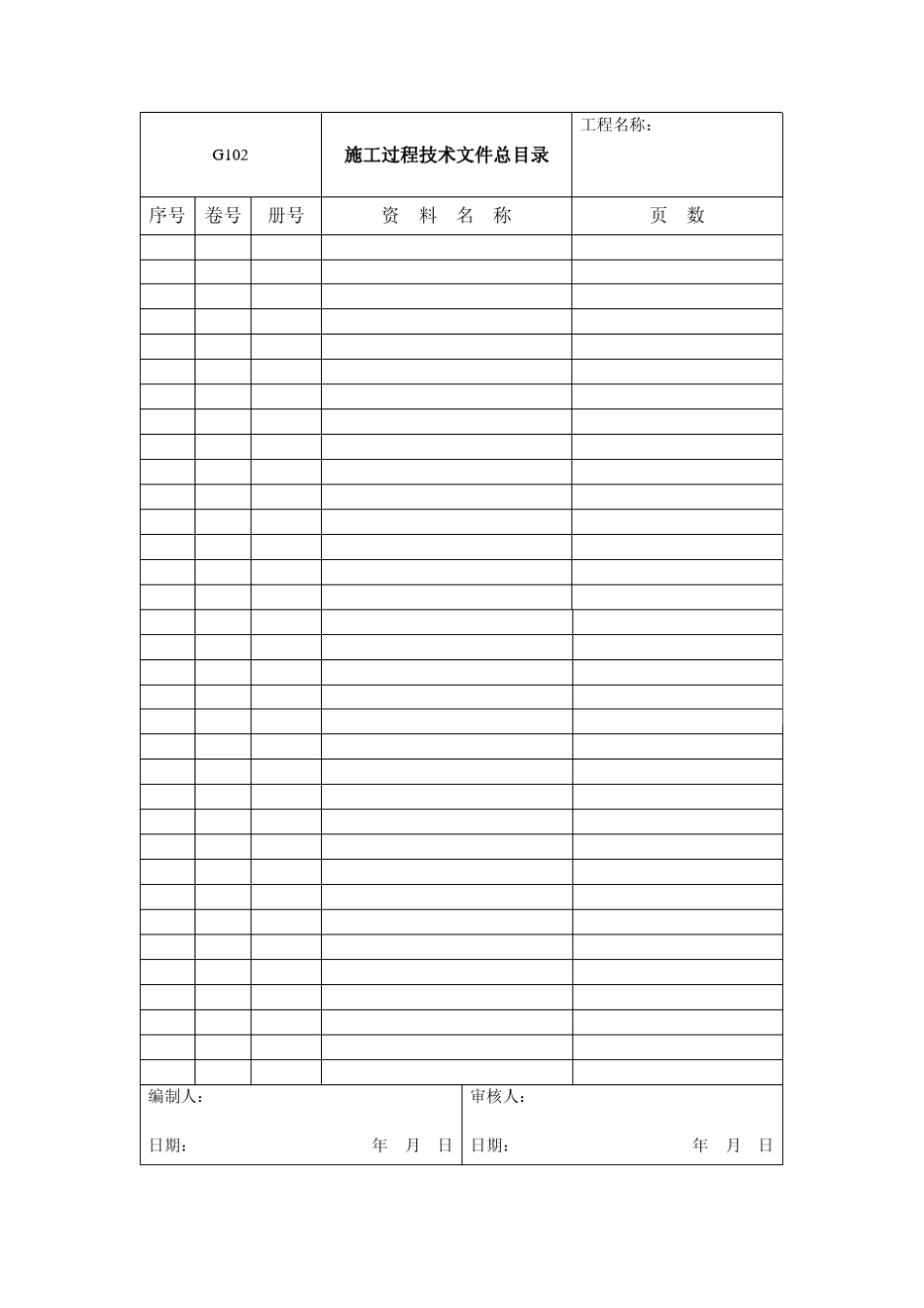 SHT3543—2007石油化工建设工程项目施工过程技术文件(空白表格)汇总_第3页