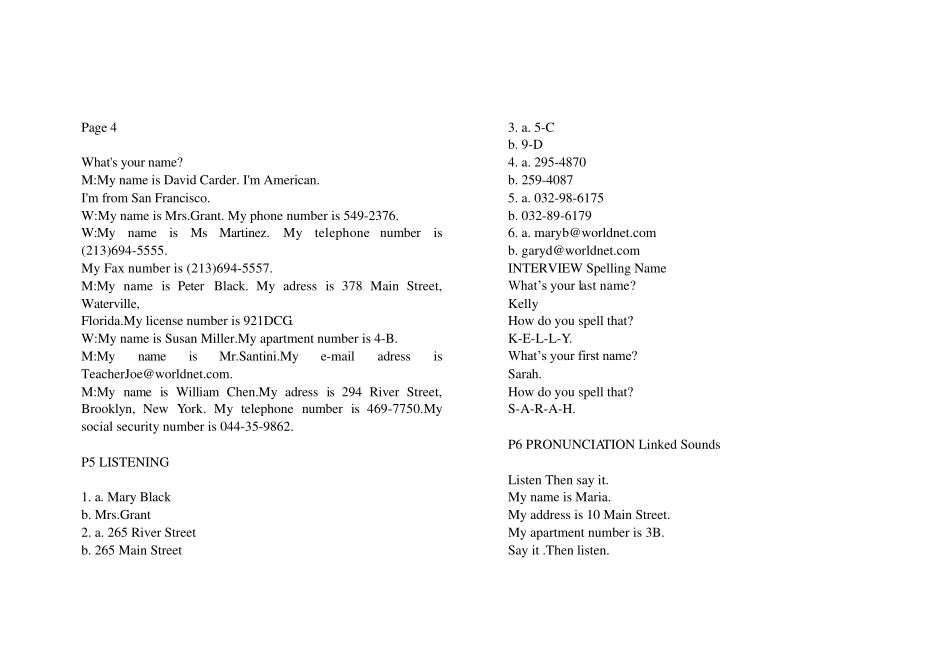 SideBySide朗文国际英语教程第一册_第2页
