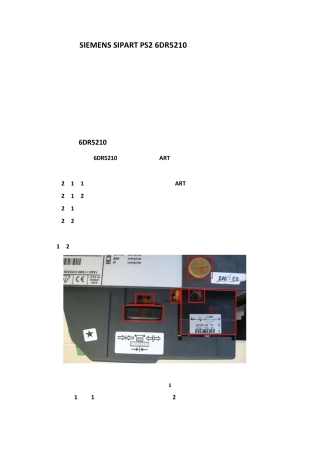 SIEMENSSIPARTPS26DR5210定位器讲课稿