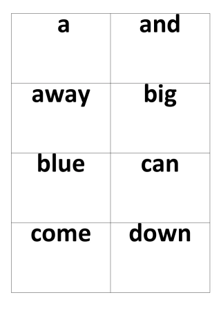 sightword识读卡片打印版